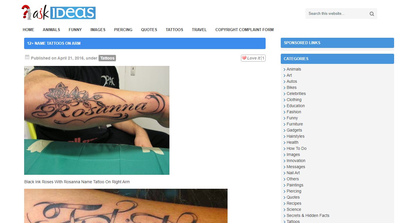 12+ Name Tattoos On Arm - AskIdeas.com